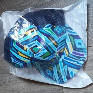 NWT George hats adult size blue diamond print trucker hat